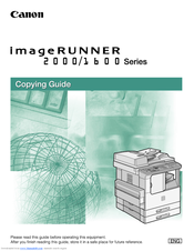 Canon imageRunner 1600 Series Manual