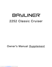 Bayliner 2252 Clasic Cruiser Owner's Manual