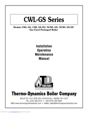 Thermo Dynamics CWL GS Installation, Operation & Maintenance Manual