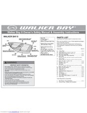 Walker Bay WB8 Owner's Safety Manual & Assembly Instructions