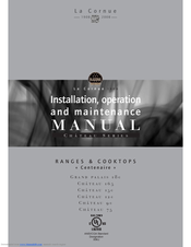 La Cornue C HATEAU 120 Installation, Operation And Maintenance Manual