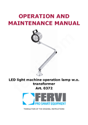 Fervi 372 Operation And Maintenance Manual