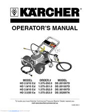 Kärcher DE-301007D Operator's Manual