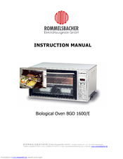 Rommelsbacher BGO 1600/E Instruction Manual