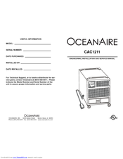 Ocean Aire CAC1211 Installation And Service Manual