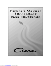 Bayliner Ciera 2655 Sunbridge Owner's Manual