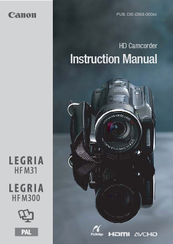 Canon Legria hfm300 Instruction Manual