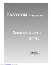Easy ET-80 Operating Manual