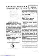 Procom MN200EBC Owner's Operation And Installation Manual