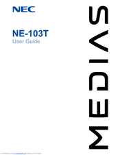 Nec Medias NE-103T User Manual