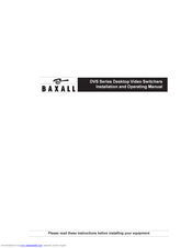 Baxall DVS14 Installation And Operating Manual