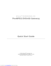 Qvidium Pro-MPEG DVB-ASI Gateway Quick Start Manual