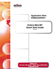 Enfora Mini-MT GSM2228 Quick Start Manual
