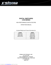 Sigma DAS-2188 Operator's Manual