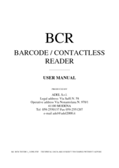 Adel BCR User Manual