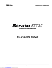 Toshiba Strata CTX Programming Manual