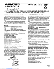 Gentex 7000 Series Installation Instructions Manual