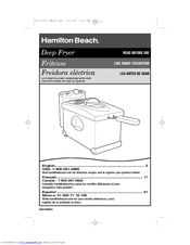 Hamilton beach Deep Fryer Manuals | ManualsLib