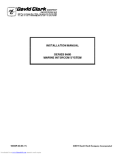 David Clark 9800 Series Installation Manual