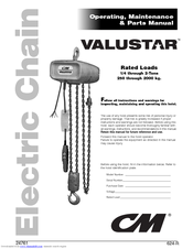 Valustar CM 624 R Operating Manual