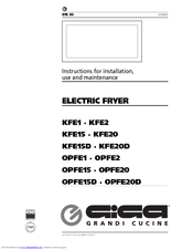 GIGA OPFE2 Instructions For Installation, Use And Maintenance Manual