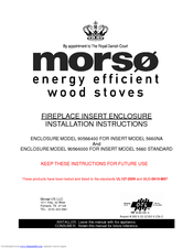 Morso UK 90566400 Installation Instructions Manual
