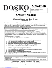 DOSKO M2961090D Owner's Manual