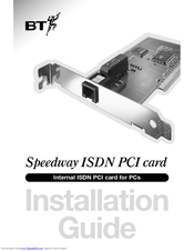BT Speedway ISDN Installation Manual