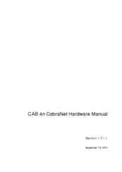 MediaMatrix CAB 4n CobraNet Hardware Manual