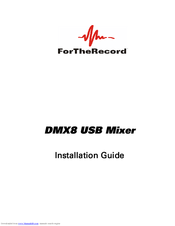 FTR DMX8 USB Mixer Installation Manual