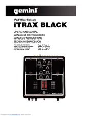 Gemini iTRAX BLACK Operation Manual