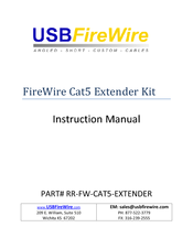 USBFireWire RR-FW-CAT5-EXTENDER Instruction Manual