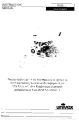 Univex MG22 Instruction Manual