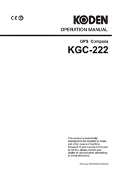 Koden KGC-222 Operation Manual