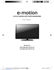 e-motion 23/194G-GB-FTCUP-UK User Manual