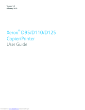 Xerox D95 User Manual