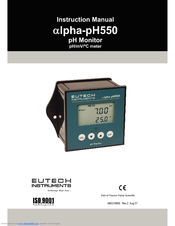 EUTECH INSTRUMENTS alpha-pH550 Instruction Manual