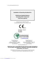 Paradise Datacom P310-TCM Installation & Operating Handbook