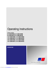 MTU 8 V 2000 M41A Operating Instructions Manual