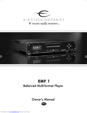 ELECTROCOMPANIET EMP Owner's Manual