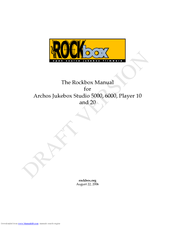 RockBox Archos Jukebox Studio 6000 User Manual