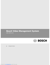 Bosch MBV-BPRO-45 Configuration Manual