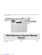 GBR Systems M-40 Operator's And Service Manual