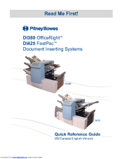 Pitney Bowes DI380 OfficeRight Quick Reference Manual