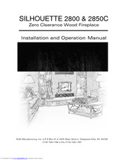 ENERGY KING Silhouette 2850C Installation And Operation Manual