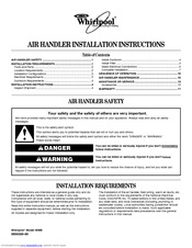 Whirlpool WMB Installation Instructions Manual