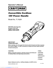 Craftsman 71.74291 Operator's Manual