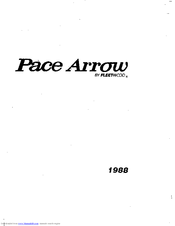 FleetWood Pace Arrow 1988 User Manual