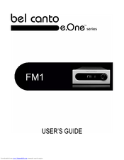Bel Canto e.One FM1 User Manual