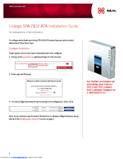 Linksys SPA 2102 ATA Installation Manual